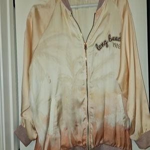 Zara California Over Sized Bomber Jacket Long Beach Women’s Size Medium